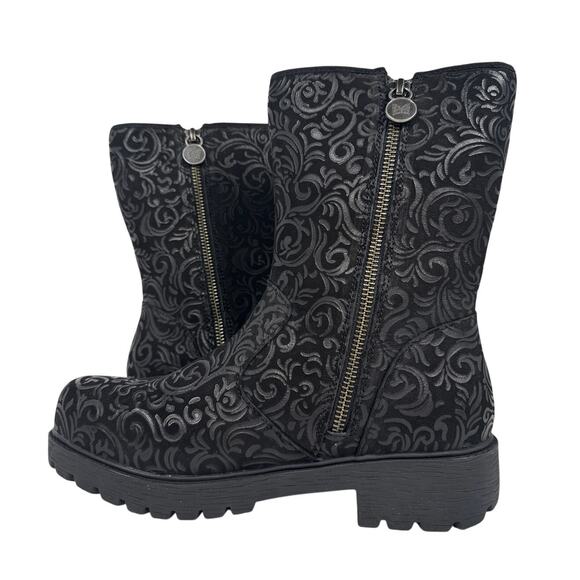 Alegria Chalet Mid Boots Rococo Womens 8-8.5 EU38 Black Leather Pattern Lined - Picture 2 of 11